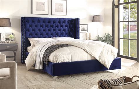 blue velvet beds|blue velvet queen size bed.